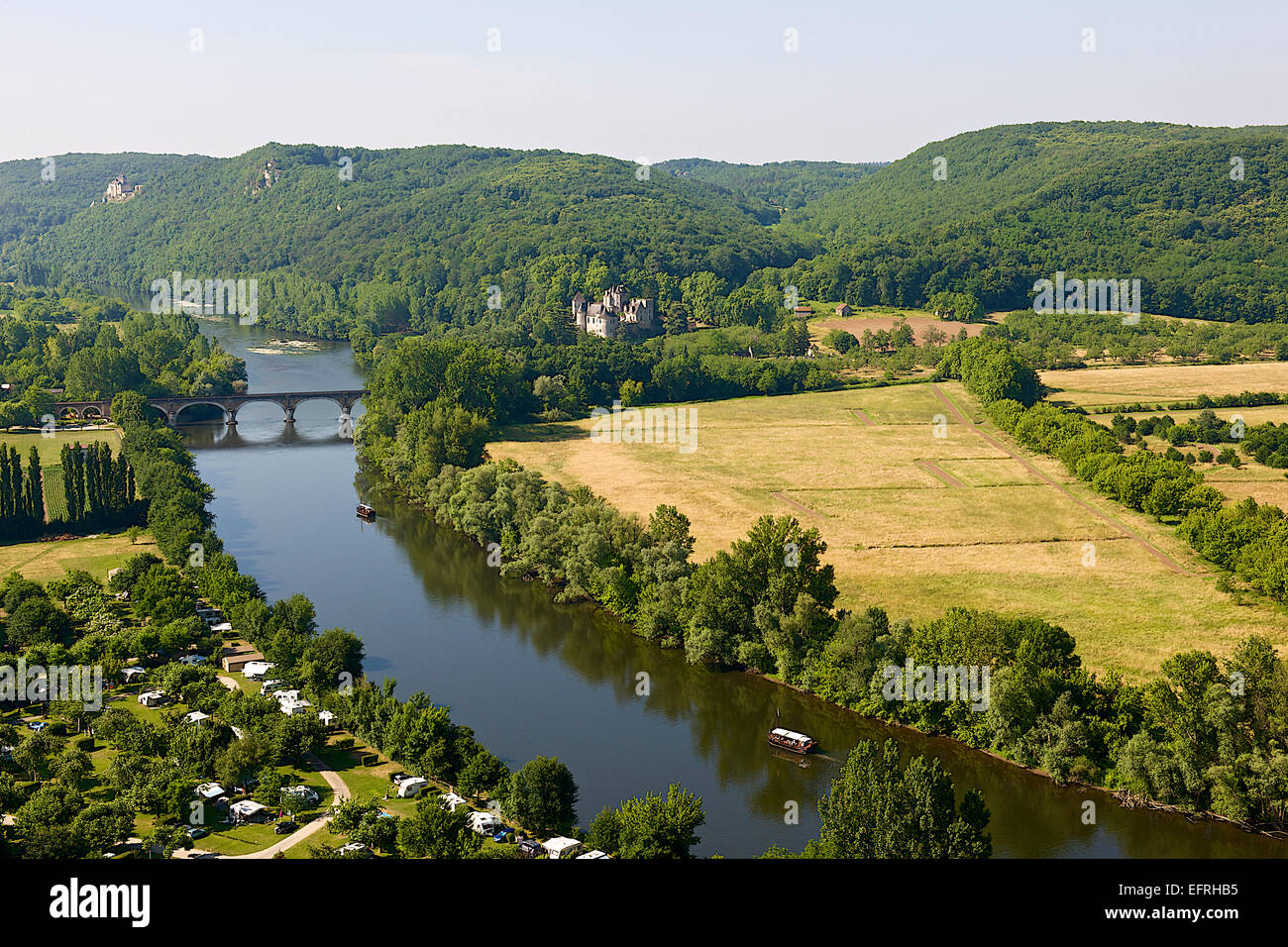 Dordogne River, Castelnaud-la-Chapelle, France Stock Photo