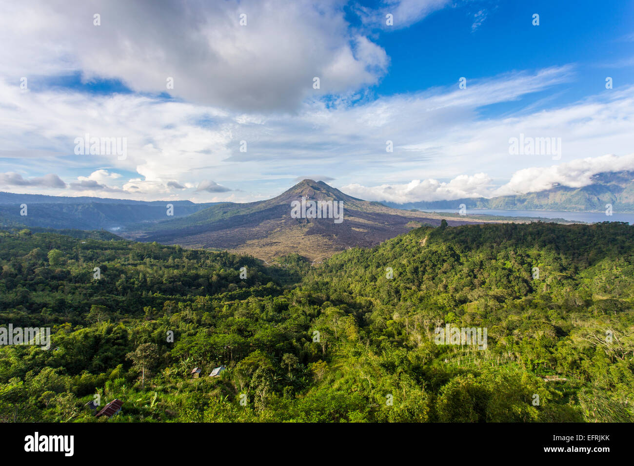 Gunung Batur in Bali, Indonesia Stock Photo