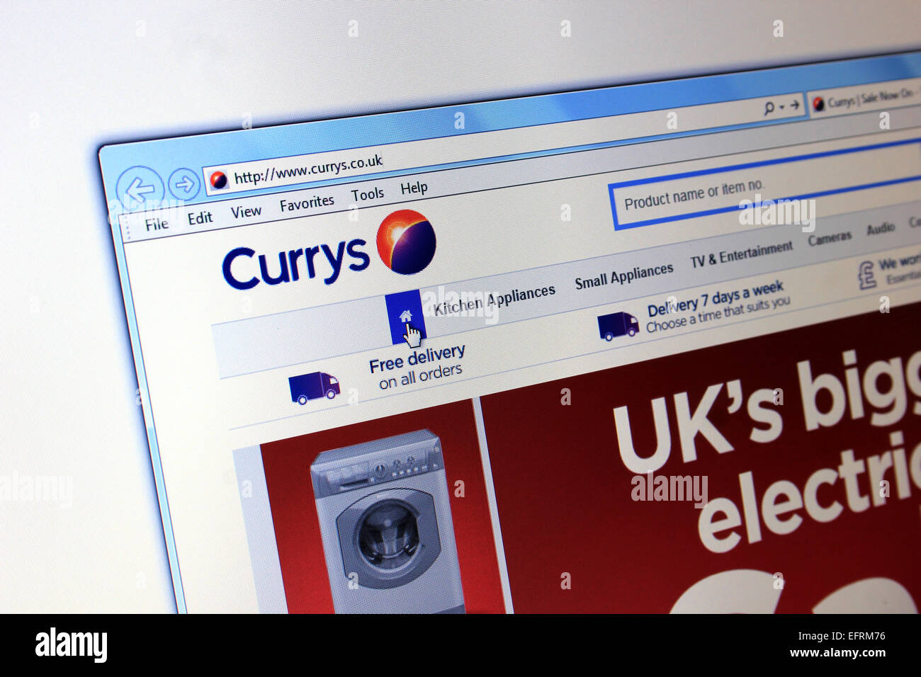 Currys website Stock Photo Alamy