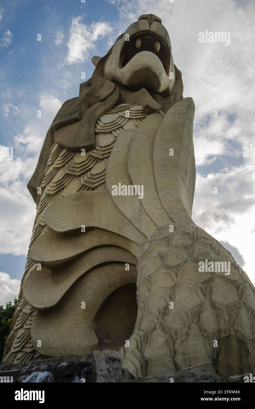 Huge Singapore merlion symbol on the island of Sentosa Stock Photo