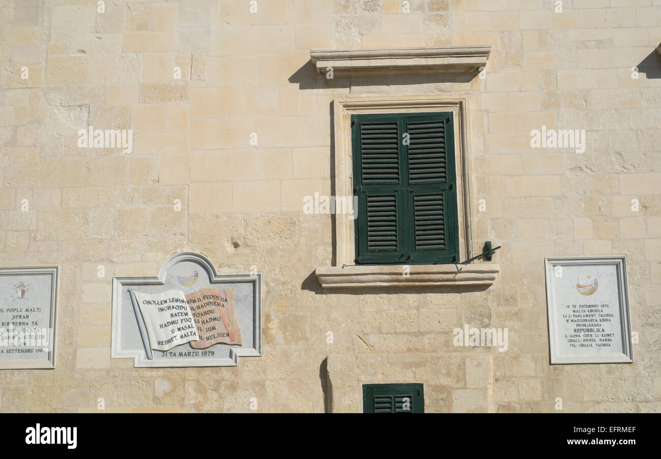 Street Scene In Vallettamalta Stock Photo Alamy