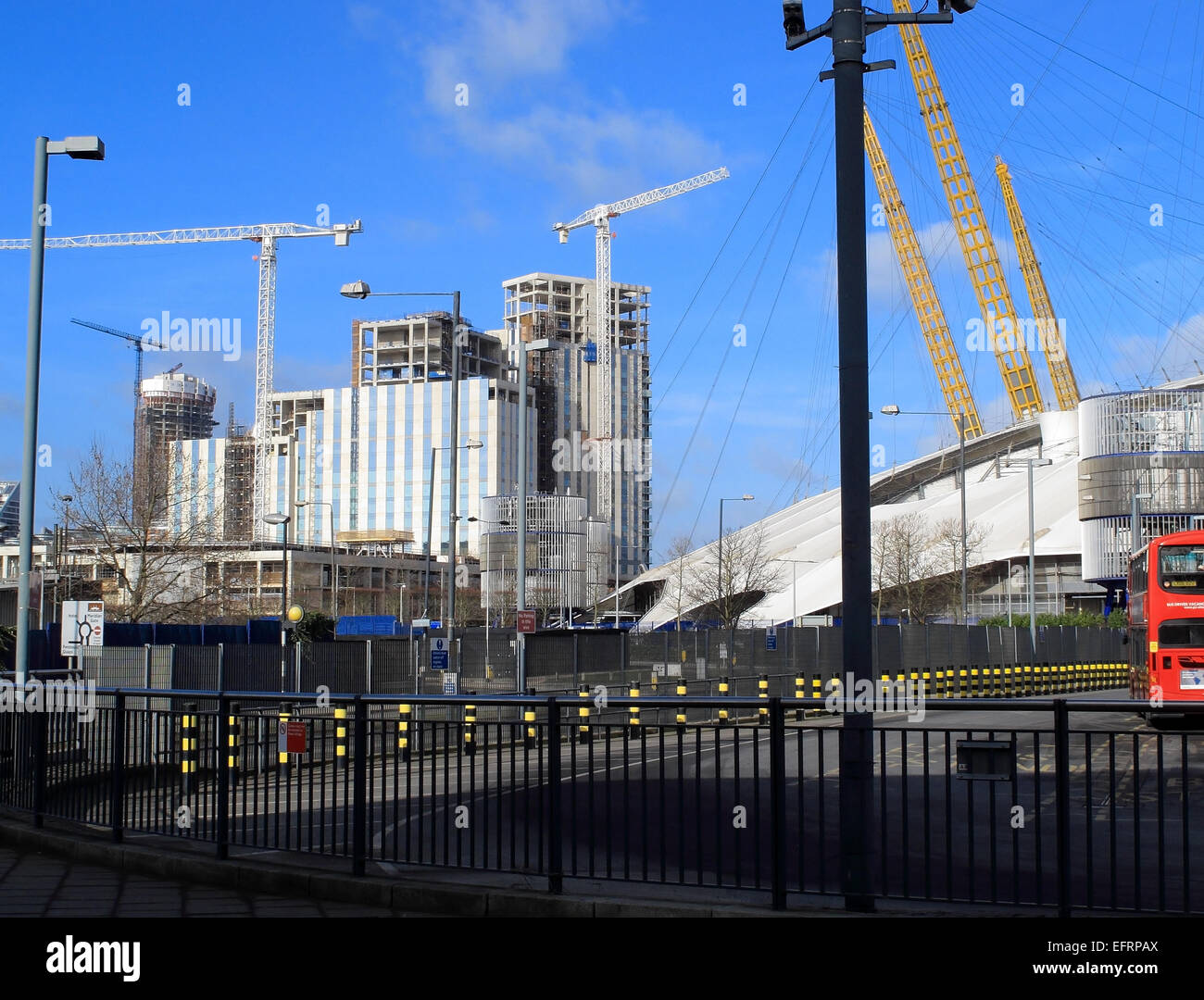 O2 Construction Scene of construction work near the O2 in North Greenwich Peninsula ...