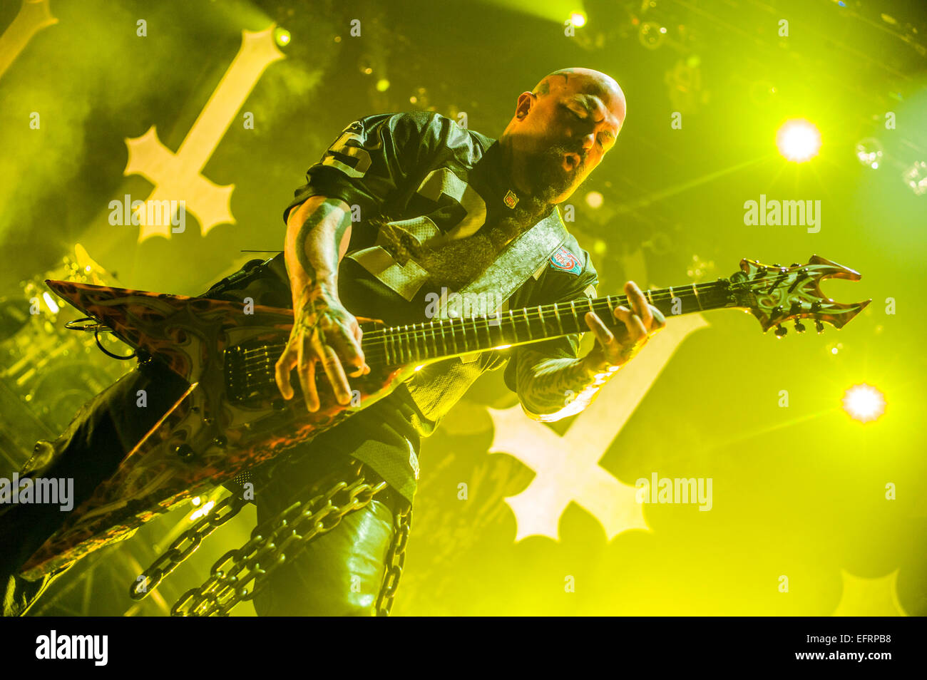 Kerry King of the metal band Slayer performs  live at ACL Live at the Moody Theater in Austin, TX, USA Stock Photo