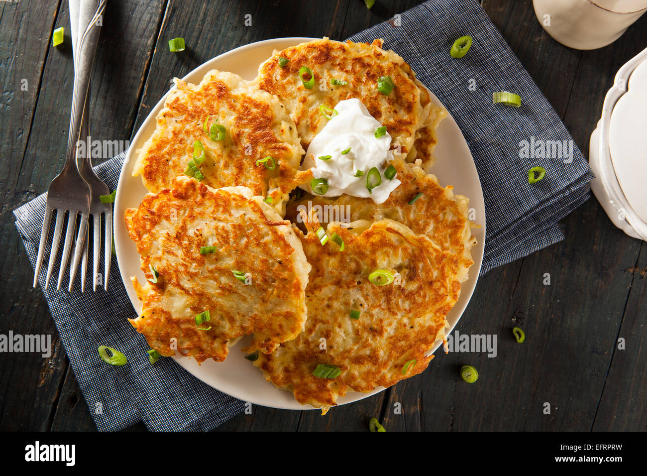 Homemade Boxty Irish Potato Pancakes for Breakfast Stock Photo Alamy
