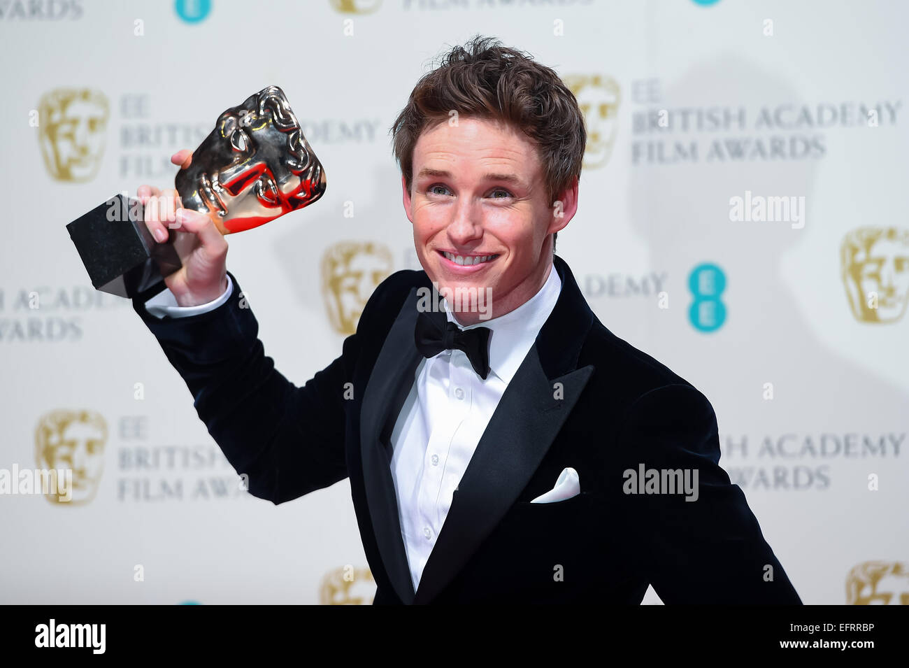 Eddie Redmayne at the EE British Academy Film Awards at The Royal Opera House on February 8, 2015 in London, England. Stock Photo