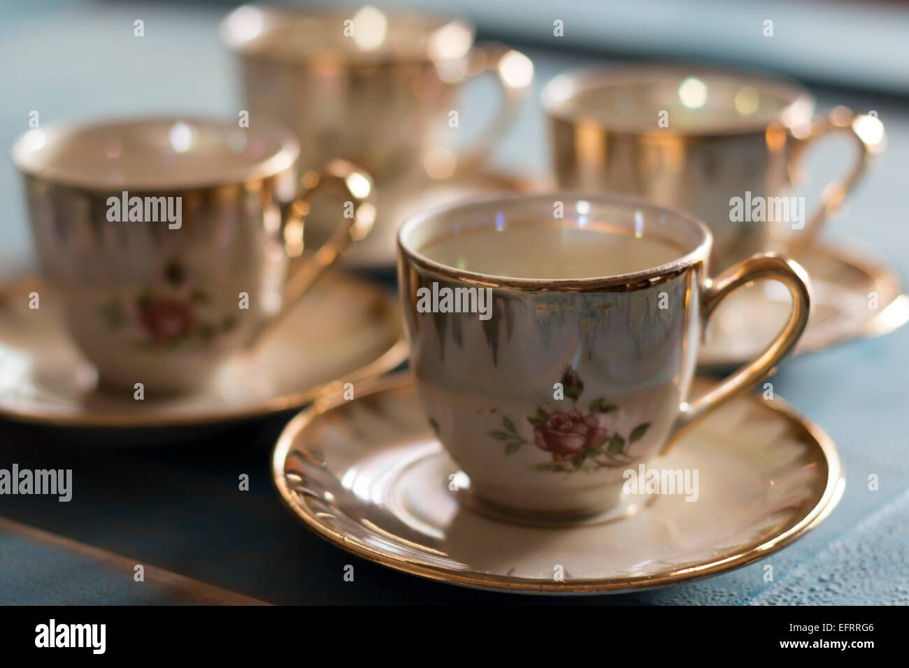 tea cup with wooden saucer