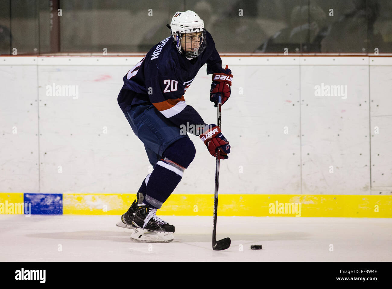 Tage Thompson, ice hockey, USA, Five nations tournament, U18 Stock Photo