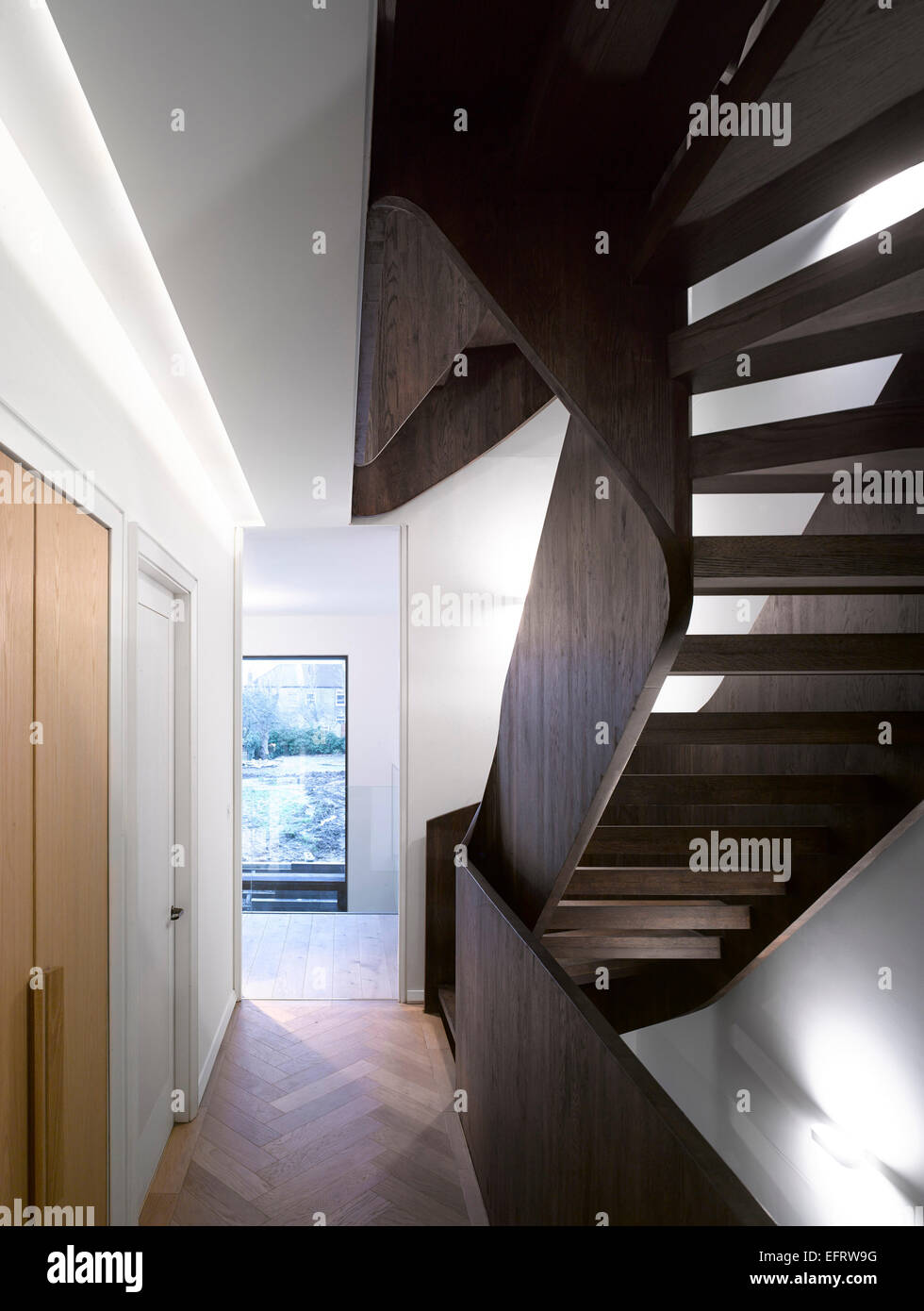 St Johns' Orchard, London, UK. Architect: John Smart Architects, 2013. Staircase. Stock Photo