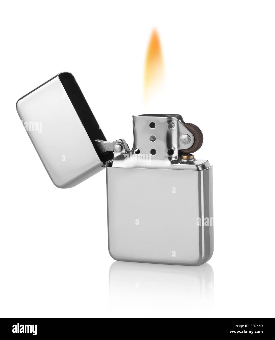 Metal lighter isolated on a white background Stock Photo
