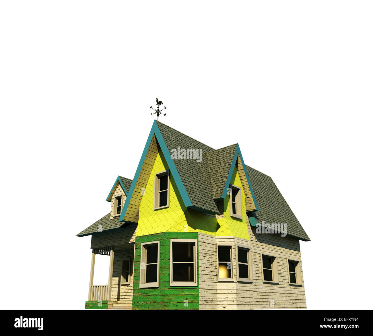 wooden house isolated on white background Stock Photo - Alamy