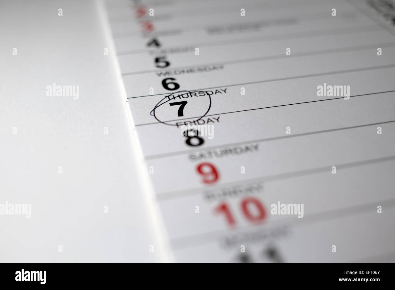 A calender showing the date of the forthcoming UK general election. Stock Photo