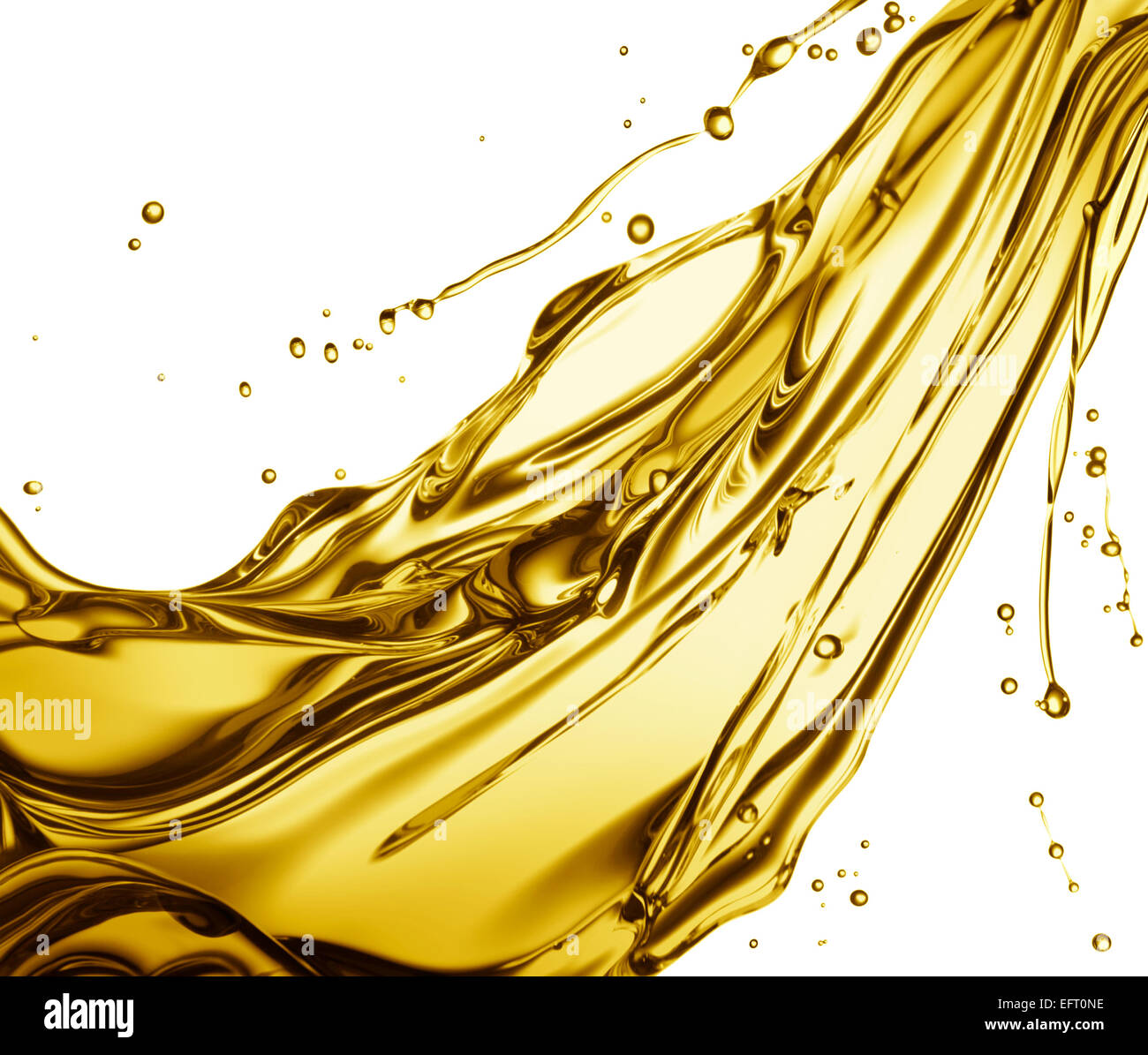 engine oil splashing isolated on white background Stock Photo