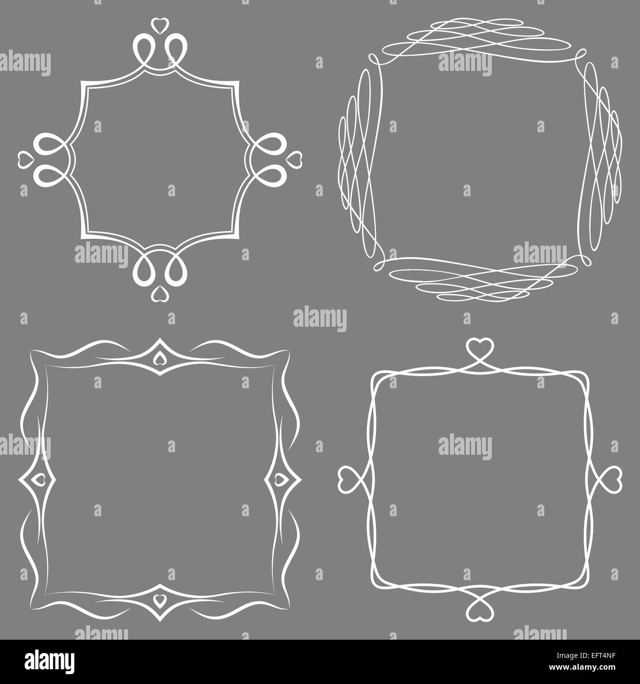 Set of nice decorative frames Stock Photo Alamy