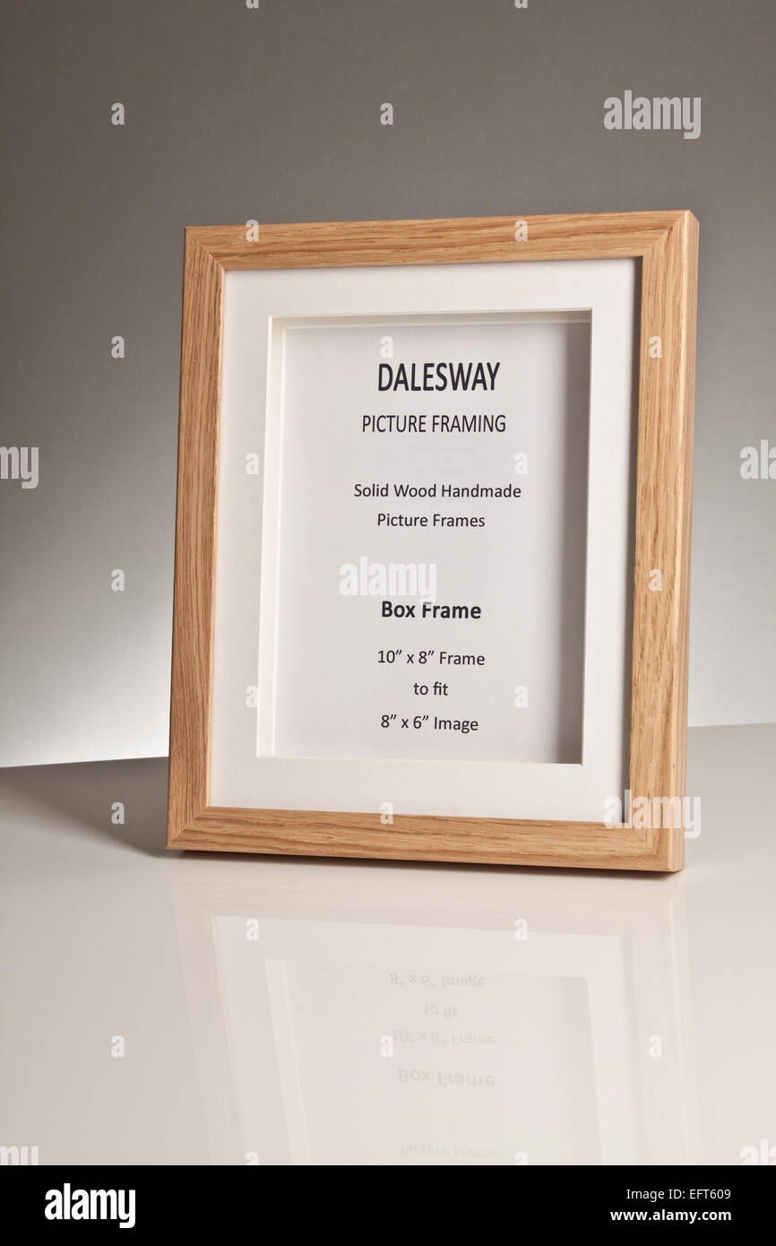 A Box Picture Frame in Light Oak Stock Photo Alamy