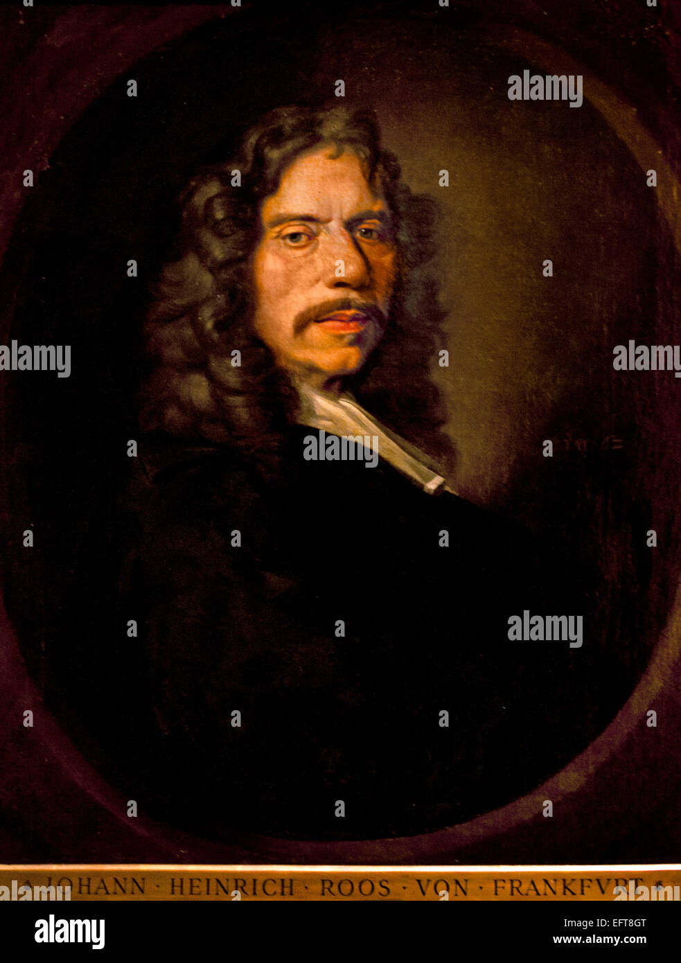 Portrait of Nicolaus Ruland (1618-1686) Johann Heinrich Roos (1631–1685) German Germany Stock Photo