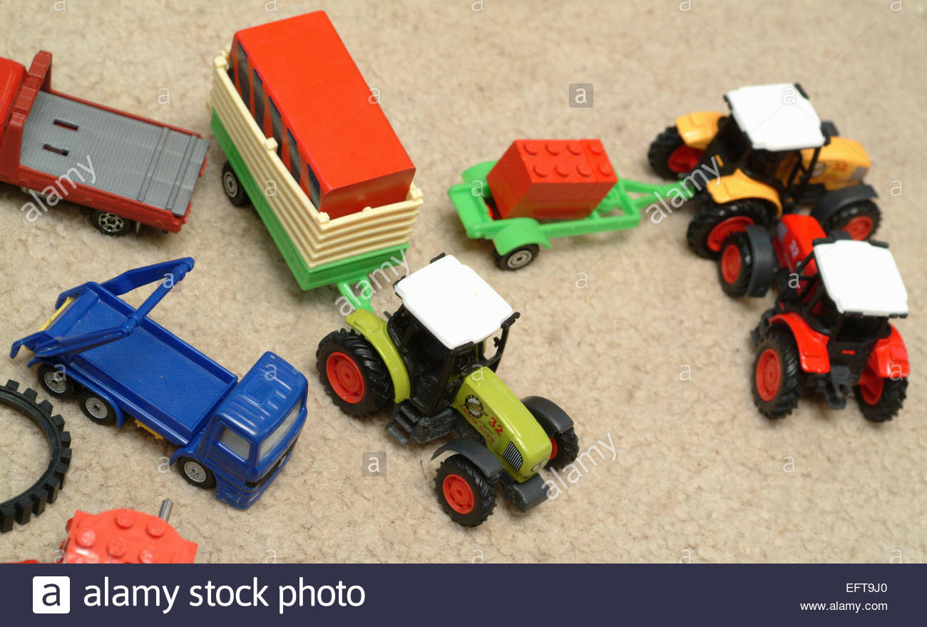 blue tractor toy