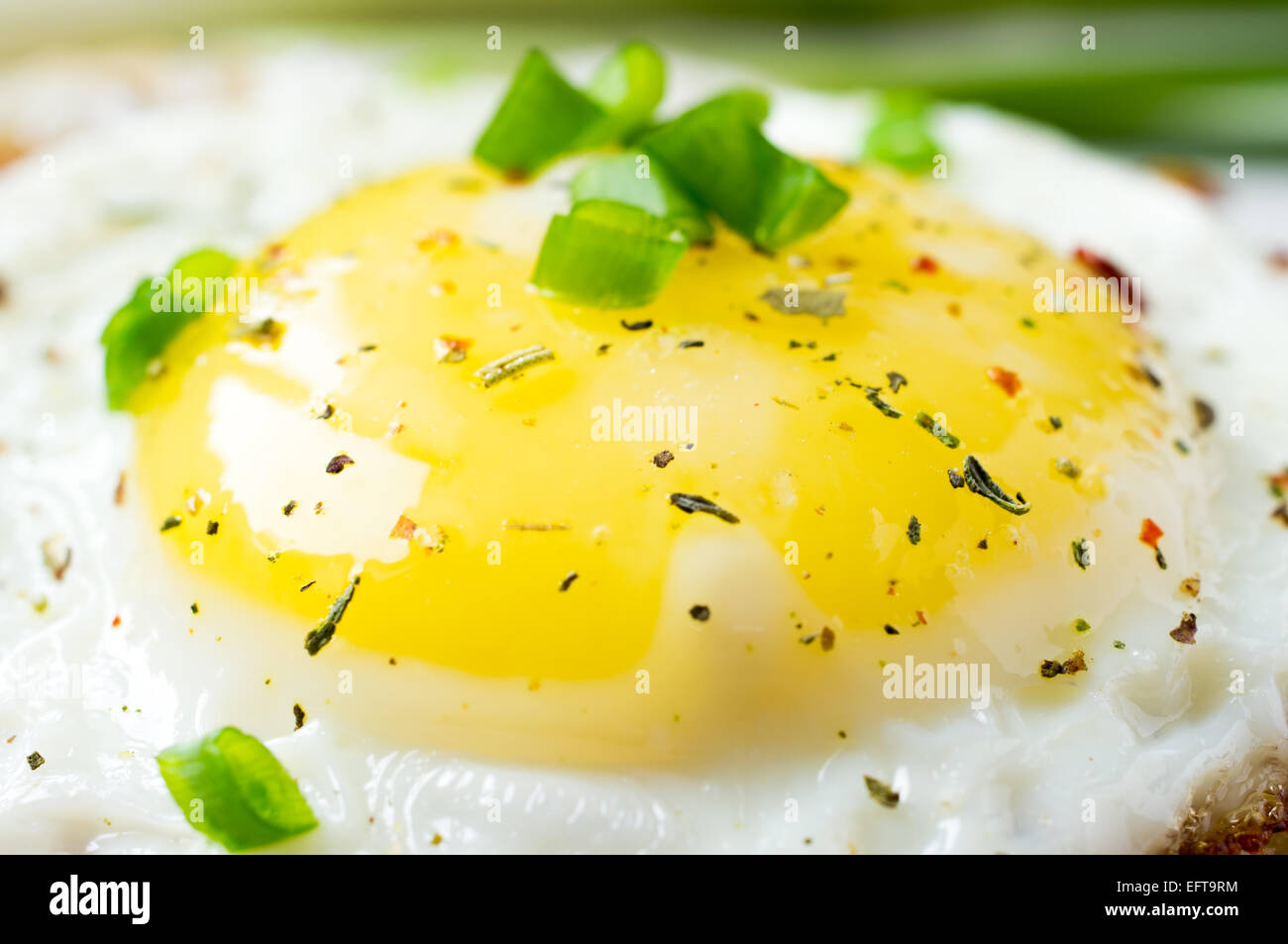 Sandwich with fried eggs closeup Stock Photo