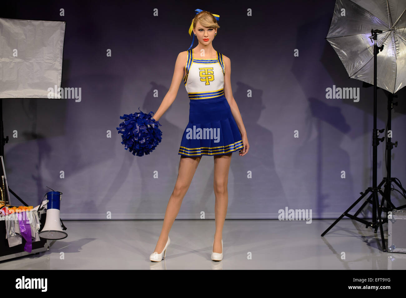 The wax figure of Taylor Swift is unveiled at Madame Tussaud's, London. Stock Photo