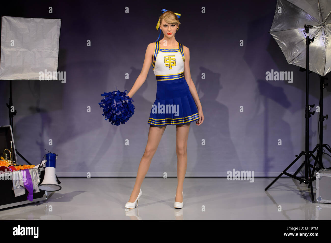 The wax figure of Taylor Swift is unveiled at Madame Tussaud's, London. Stock Photo