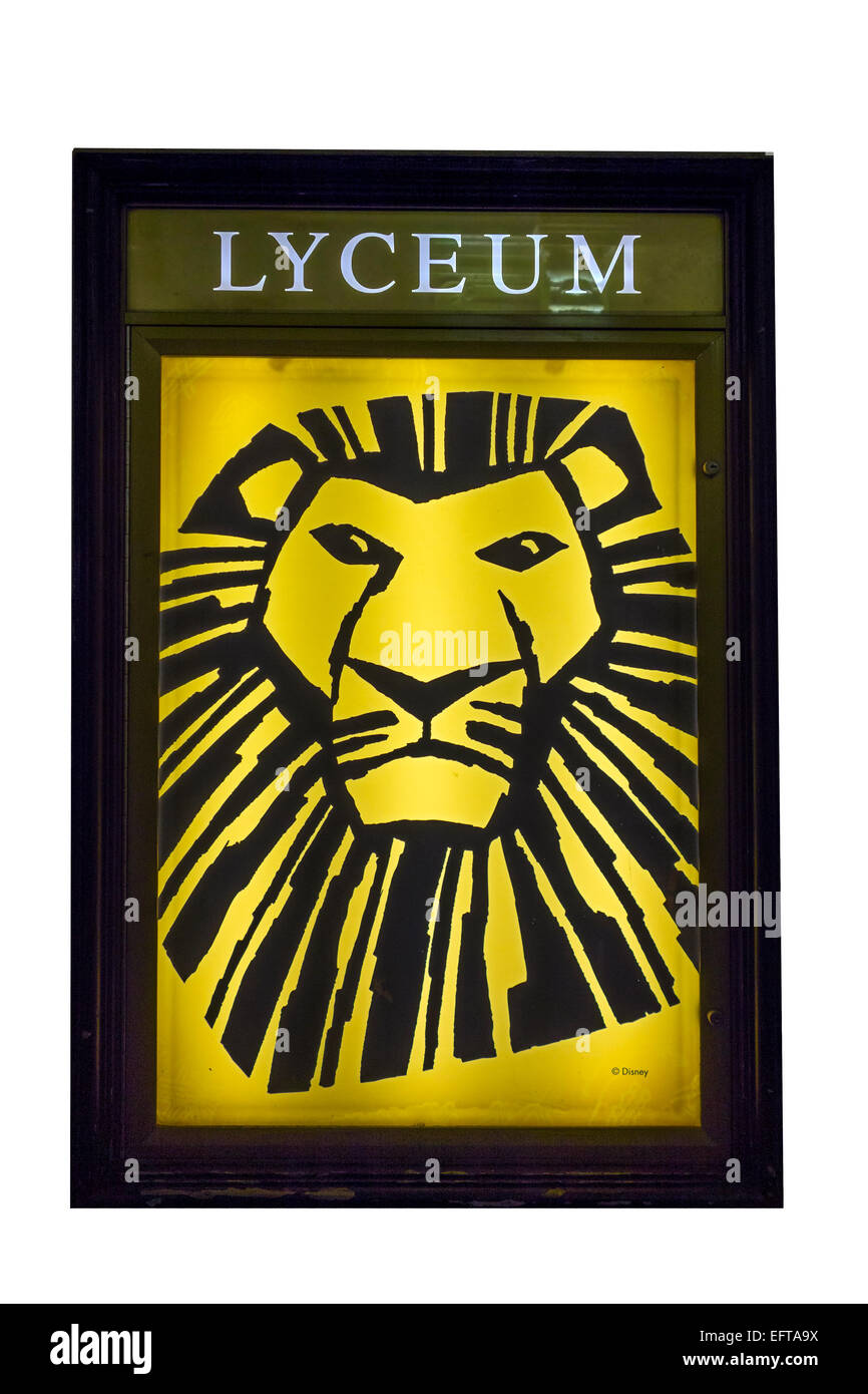 The Lion King Poster Lyceum Theatre London England Stock Photo
