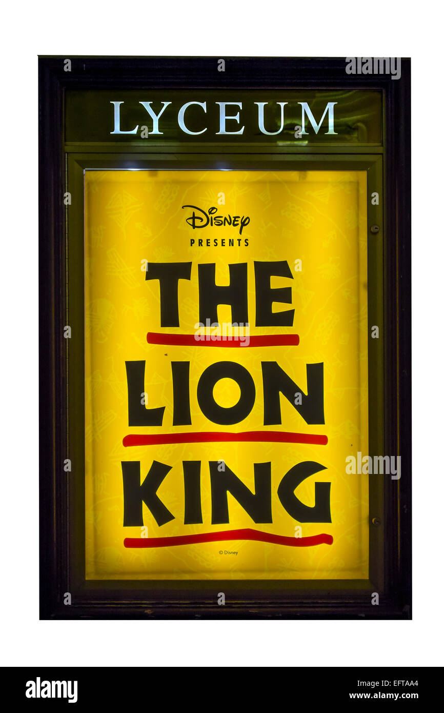 The Lion King Poster Lyceum Theatre London England Stock Photo