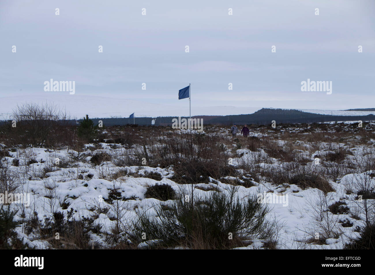 The site of the Battlefield at Culloden Moor near Inverness. Stock Photo