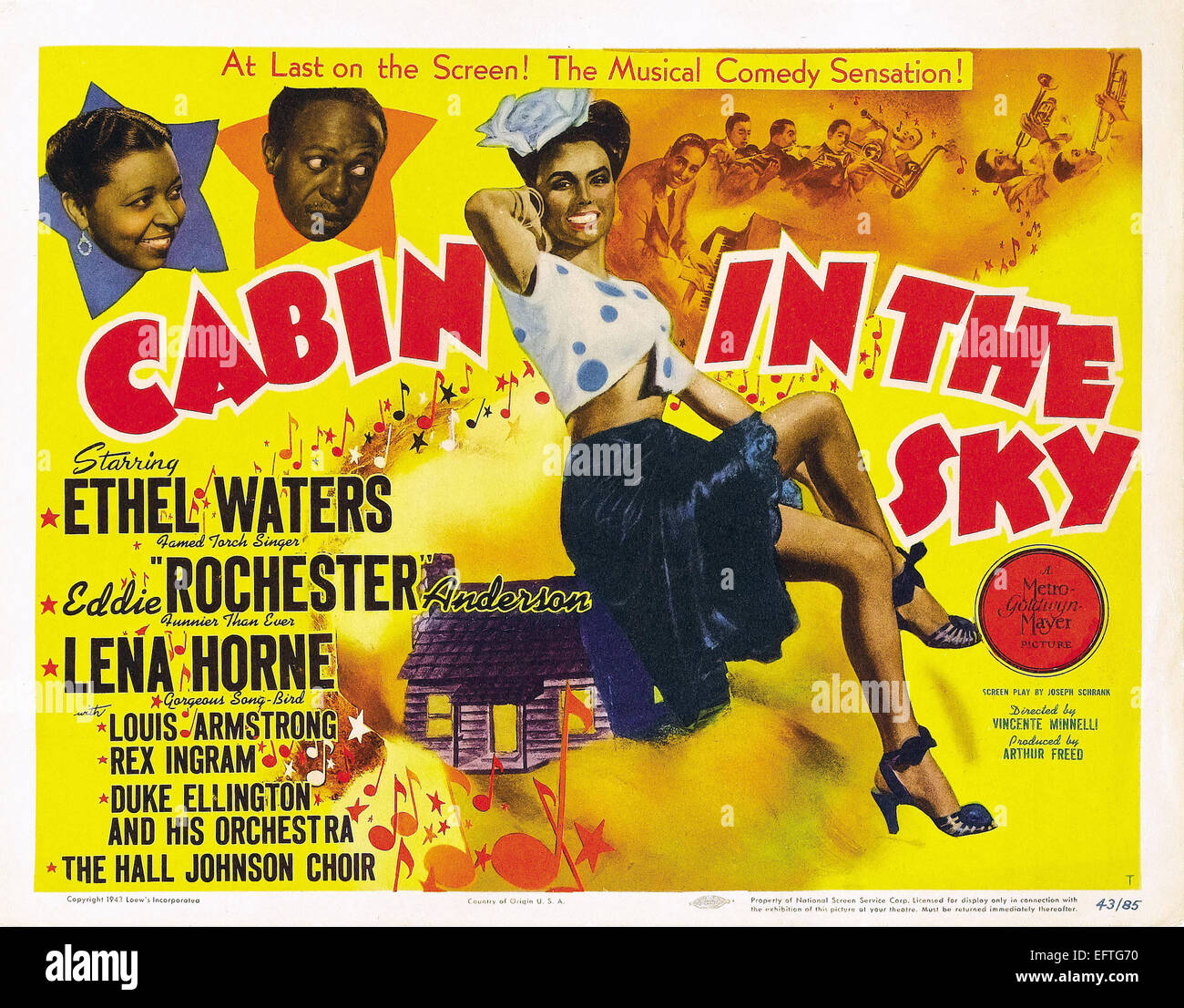 Cabin In The Sky Afro American Musical Comedy Movie Poster