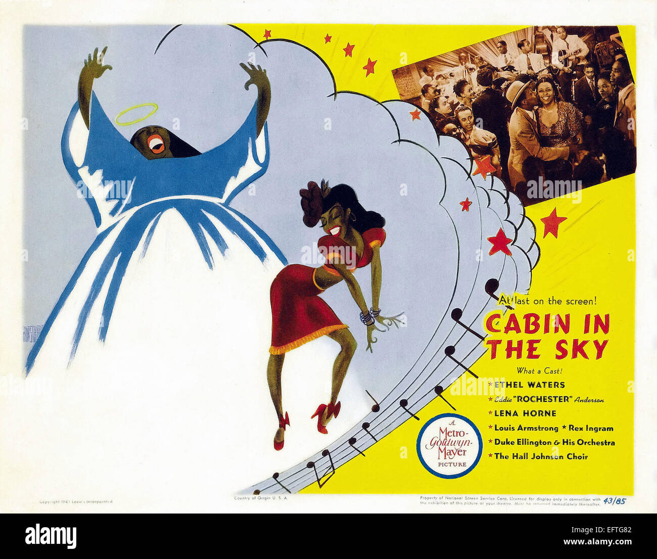 Cabin in the Sky - Afro American Musical Comedy - Movie Poster Stock Photo