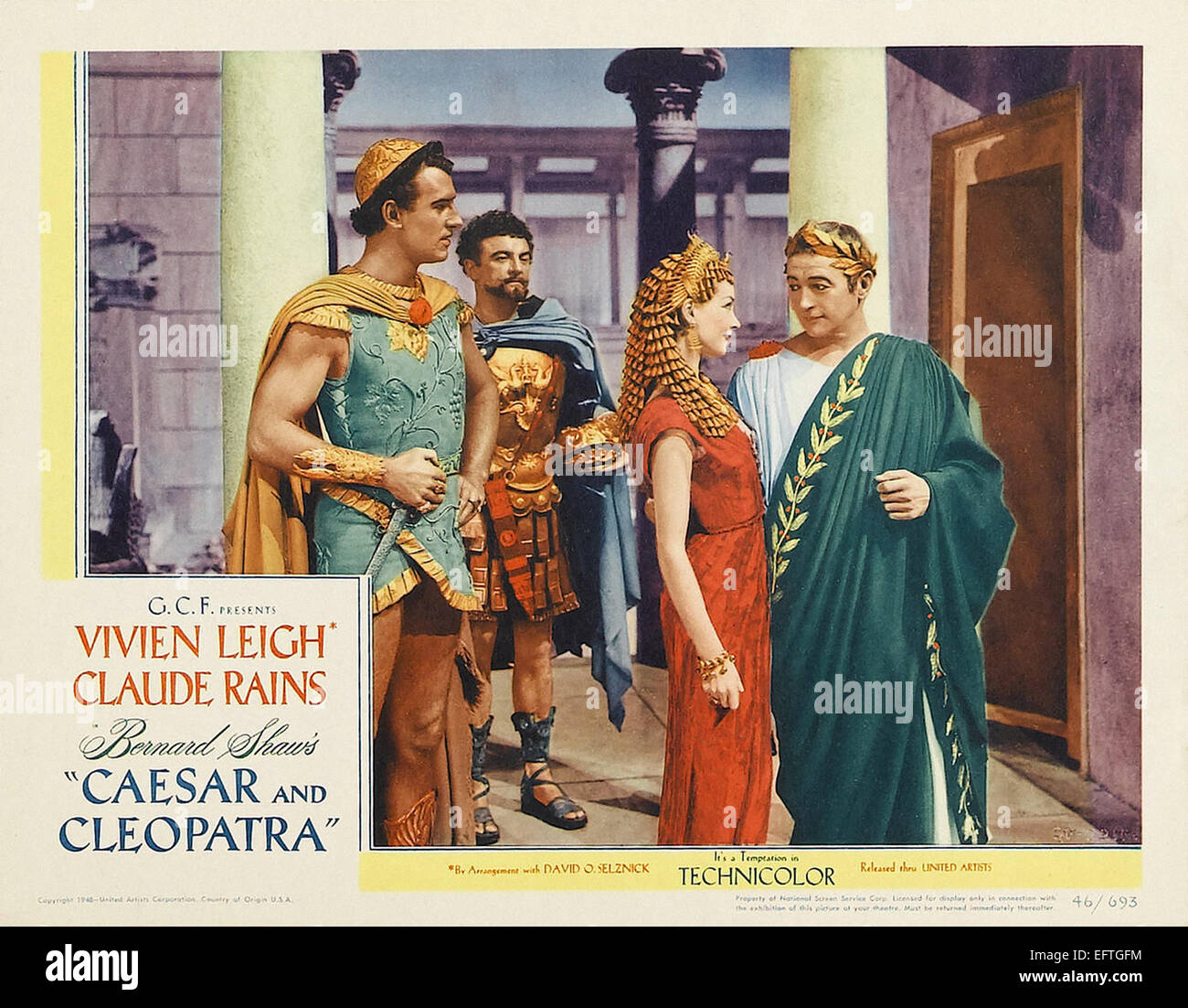 Caesar And Cleopatra Caude Rains Vivien Leigh Movie Poster