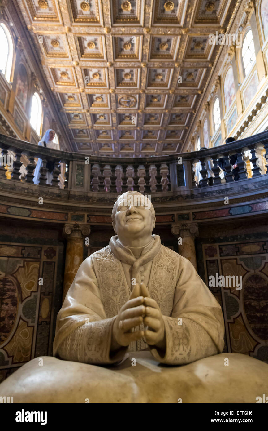 Basilica Santa Maria Maggiore. Interior. Stock Photo