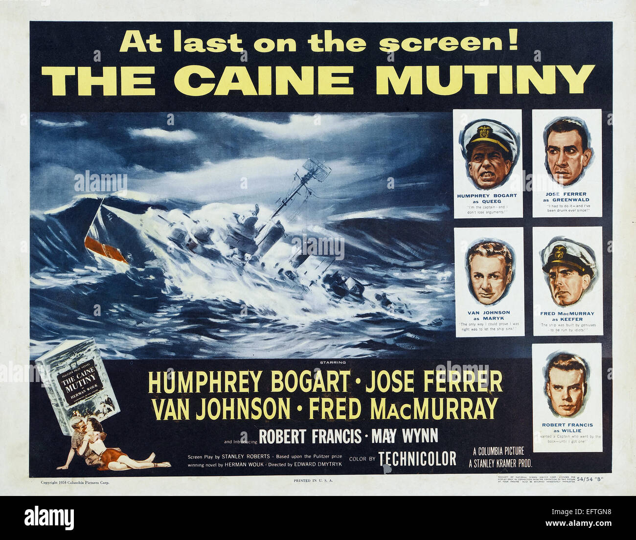 The Caine Mutiny - Movie Poster Stock Photo