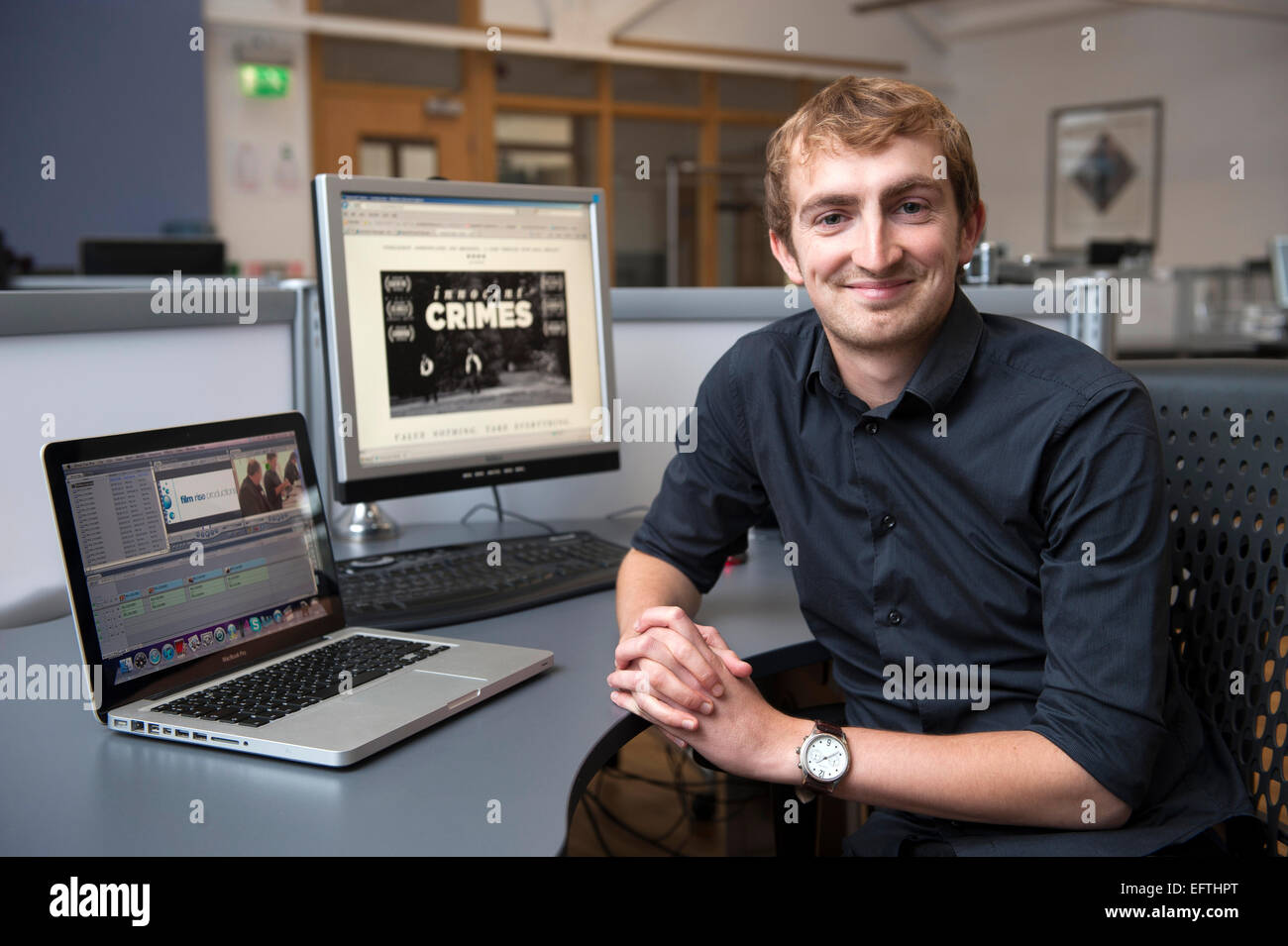 Film producer Chris Hees, 27, who  won a Bafta  for his film The Bigger Picture Stock Photo