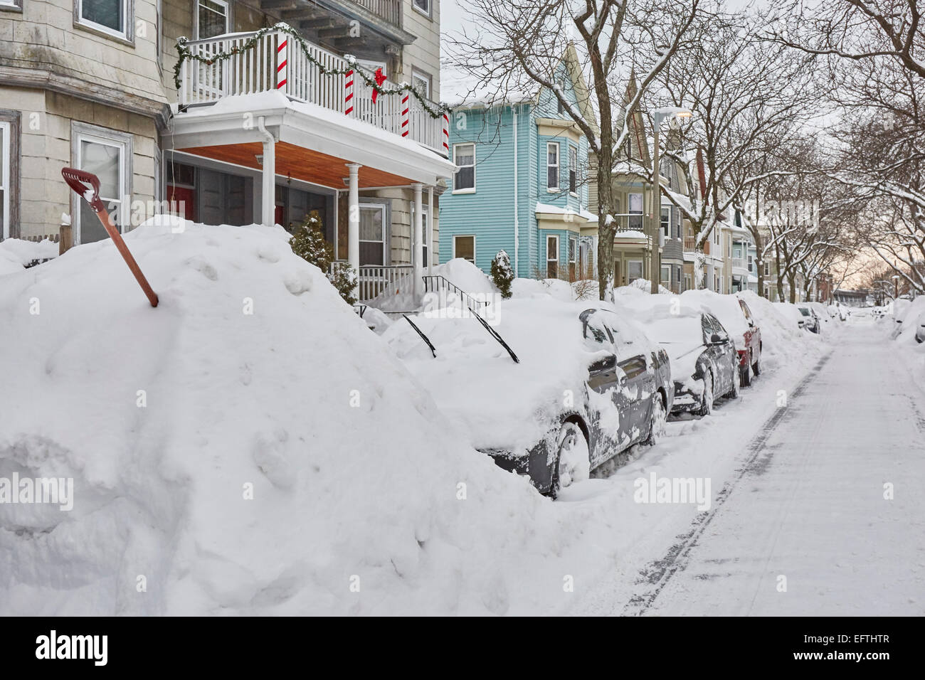 Boston, MA, US. 10th February, 2015. Aftermath of Snow storm Marcus