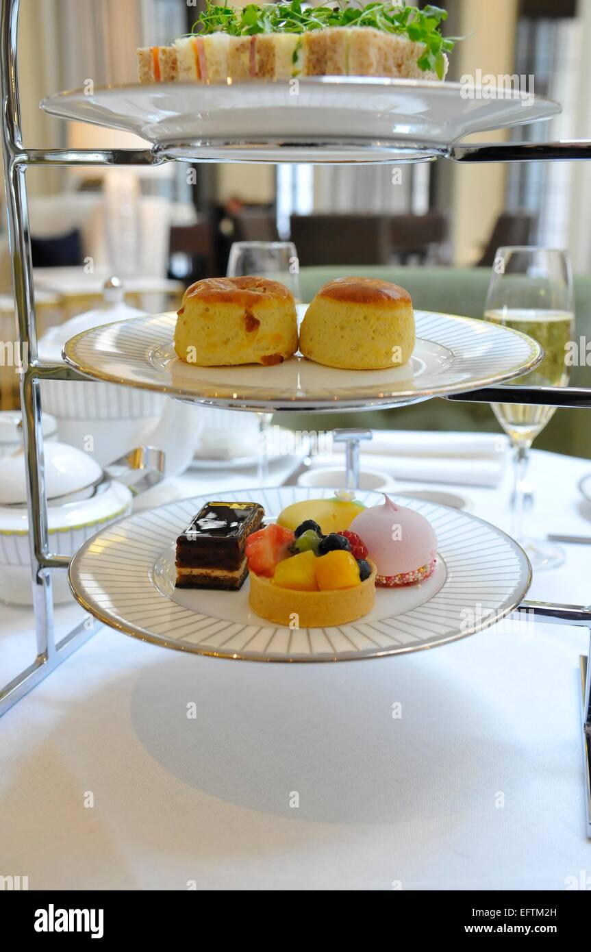 Afternoon Tea at The Corinthia Hotel, London, England, UK Stock Photo