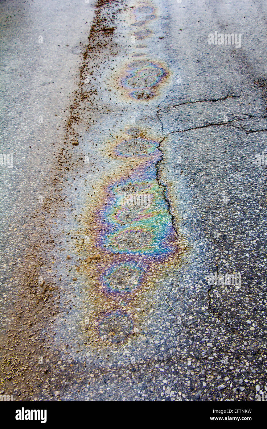 Oil spill on asphalt hires stock photography and images Alamy