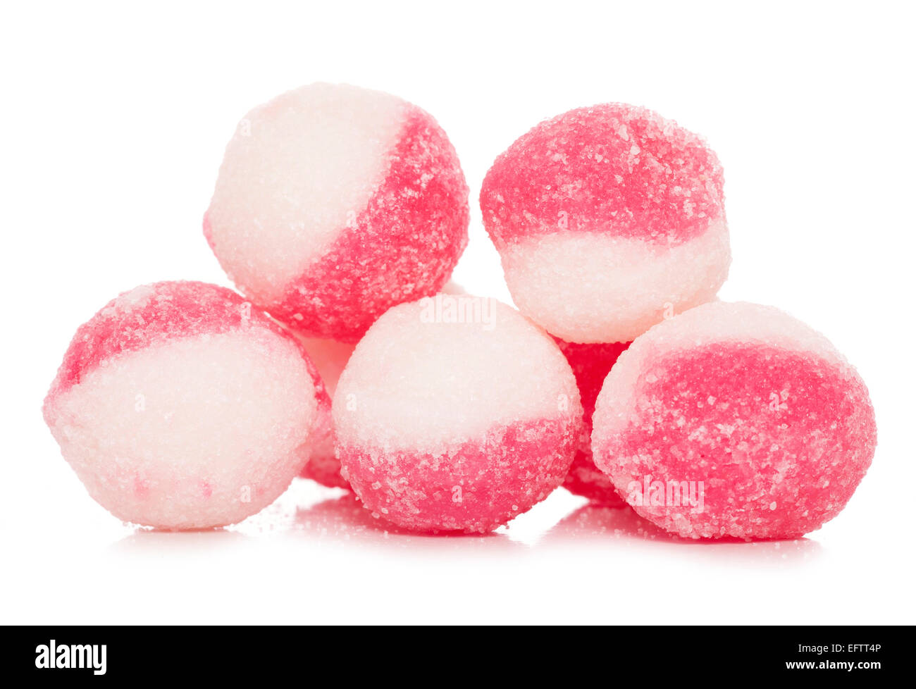 strawberry and cream hard boiled sweet cutout Stock Photo