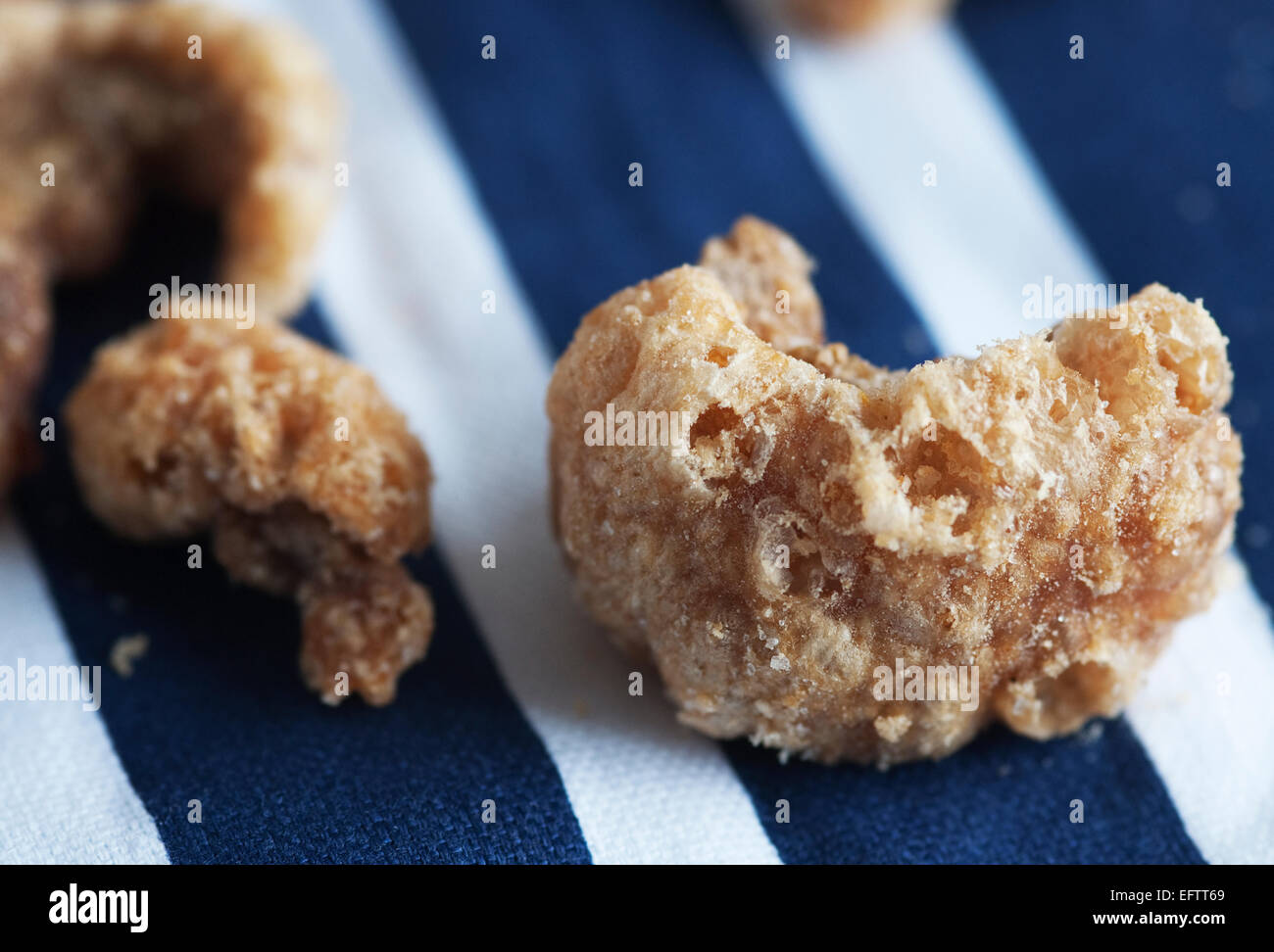 Still life food image of Pork Scratchings Crackling Snack Stock Photo
