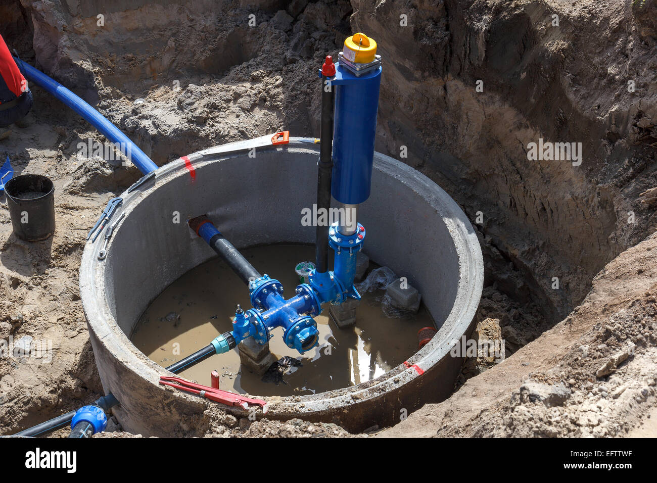 Building municipal water supply Stock Photo Alamy