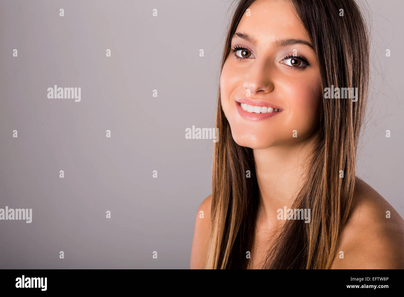 Portrait of the pretty young woman Stock Photo - Alamy