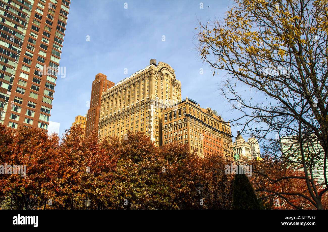 Lower Manhattan, View from Battery Park, New York, United States of America Stock Photo