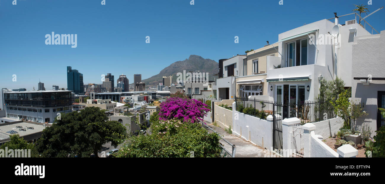 Cape Town, panoramic view from Die Waterkant towards city center, Western Cape, South Africa Stock Photo
