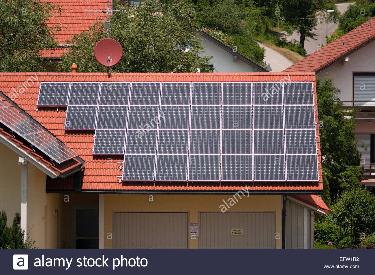 Houses With Solar Panels Germany High Resolution Stock Photography and