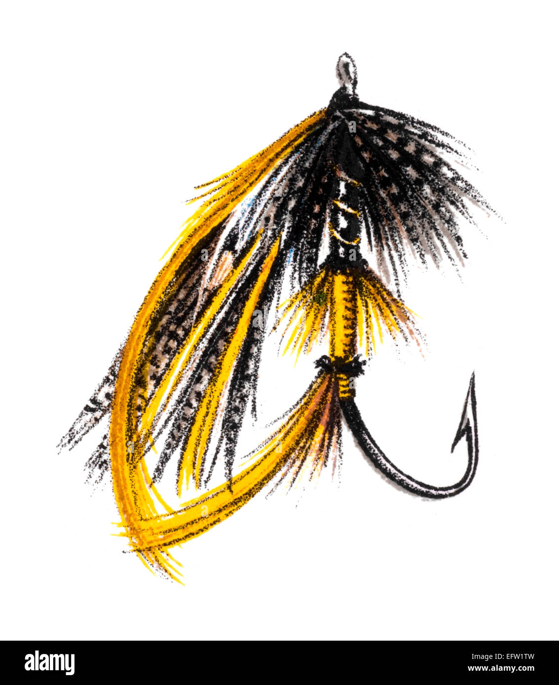 Dry Flies On And With Fishing Hooks Stock Illustration - Download Image Now  - Fishing Hook, Fly-fishing, Fishing Tackle - iStock
