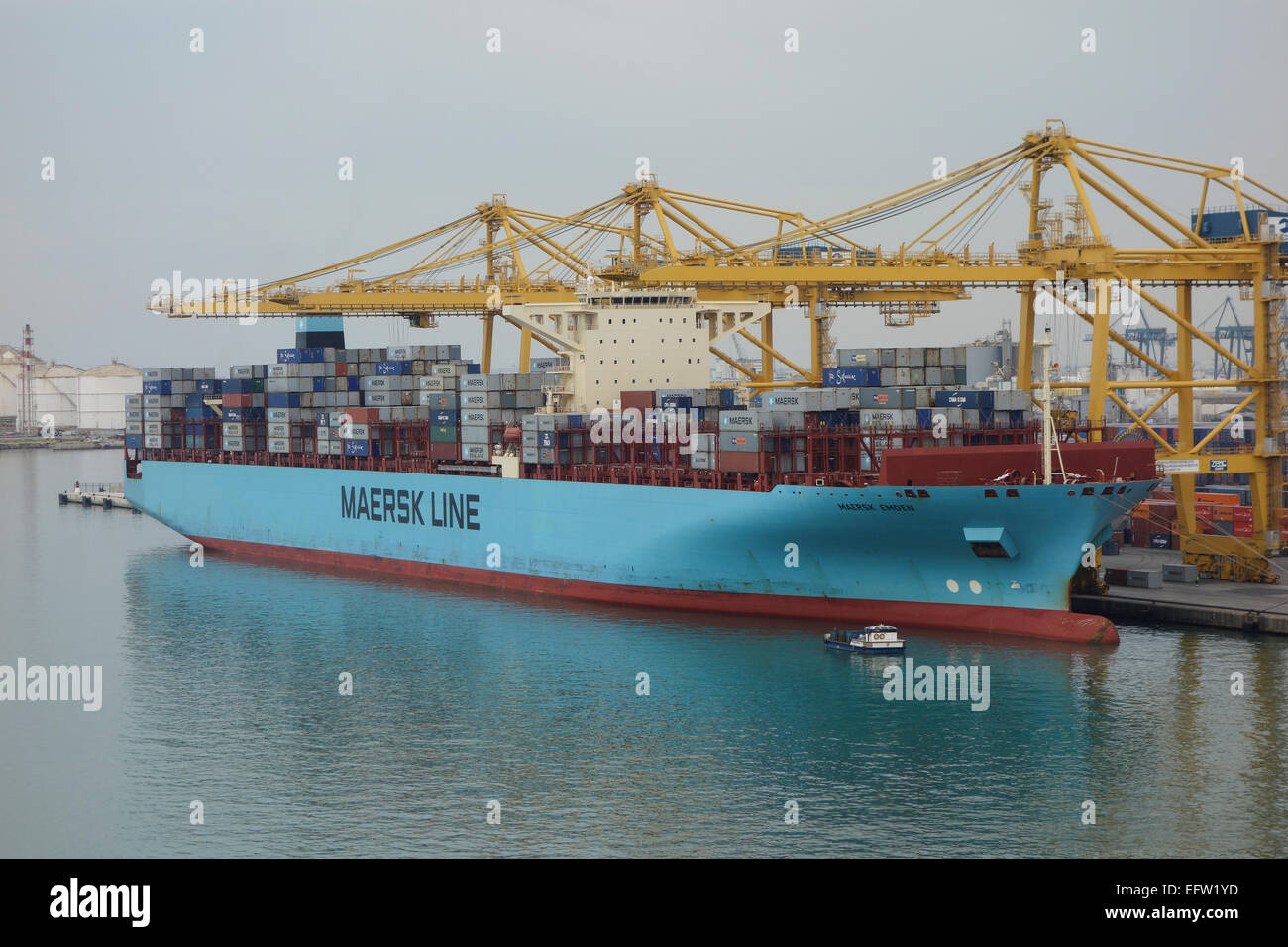 Container ship Maersk Emden Stock Photo