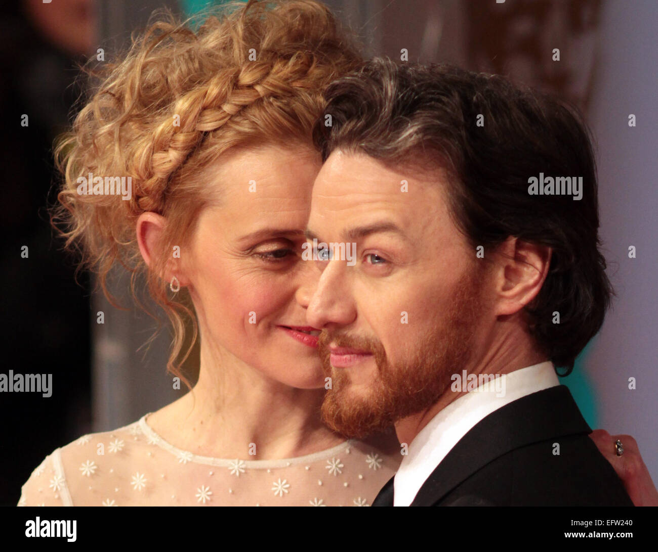 London, UK. 8th February, 2015. Anne-Marie Duff and James McAvoy at the BAFTA 2015 Awards Ceremony, held at the Royal Opera House, Covent Garden, London. Credit:  Paul Marriott/Alamy Live News Stock Photo