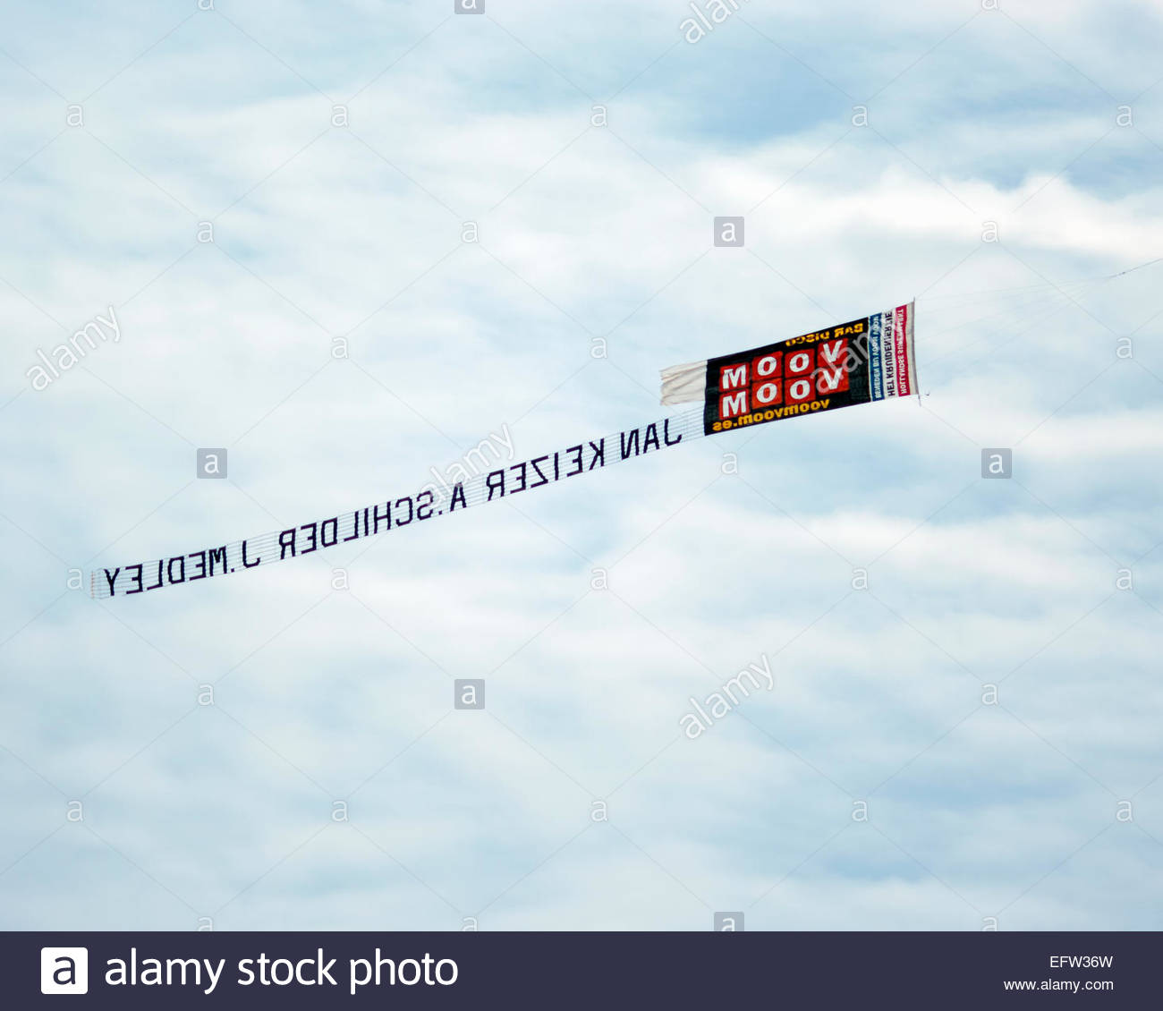 Aerial Advertising Banner Pulled By An Aircraft Spain Andalusia