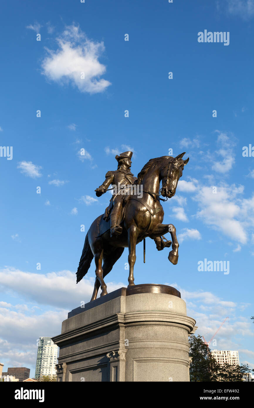 Boston Washington Statue Stock Photo Alamy