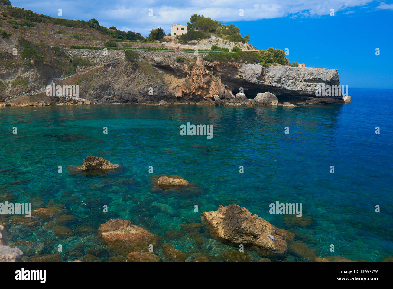 Mallorca, Banyalbufar, Serra de Tramuntana, UNESCO World Heritage Site, Mallorca Island, Majorca, Balearic Islands, Spain, Europ Stock Photo