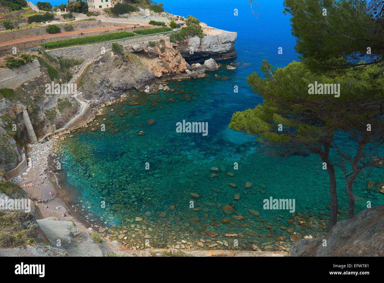 Mallorca, Banyalbufar, Serra de Tramuntana, UNESCO World Heritage Site, Mallorca Island, Majorca, Balearic Islands, Spain, Europ Stock Photo