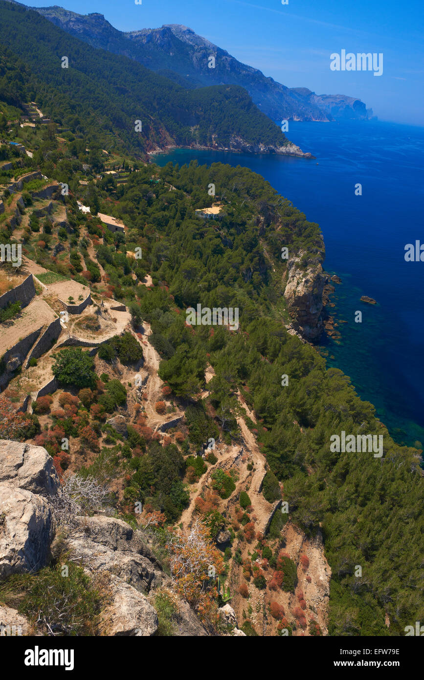 Mallorca, Banyalbufar, Serra de Tramuntana, UNESCO World Heritage Site, Mallorca Island, Majorca, Balearic Islands, Spain, Europ Stock Photo